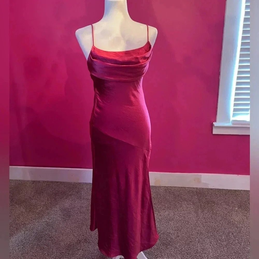 Fuchsia slip dress